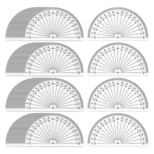 100 Pack Plastic Protractors