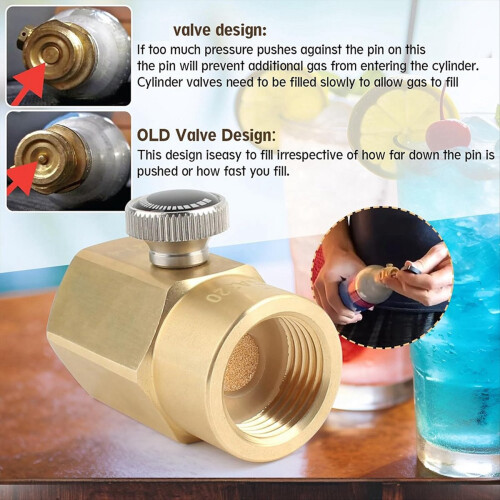 2pcs Soda Refill Bottle Co2 Adapter Refills Connector Kit 2