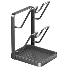 Kitchen Pot Lid Rack with Drainage Tray