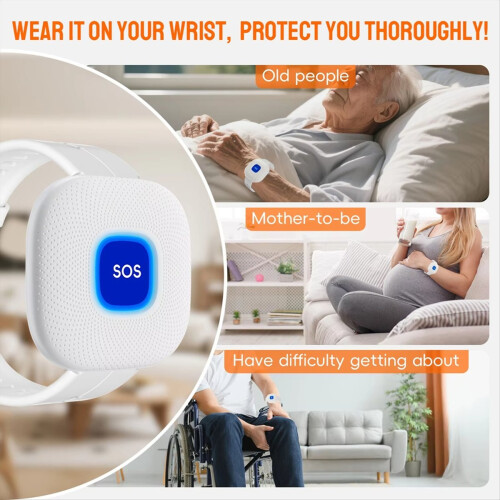 TuyaWifi SOS Emergency Panic Button for Elderly Alarm B 1