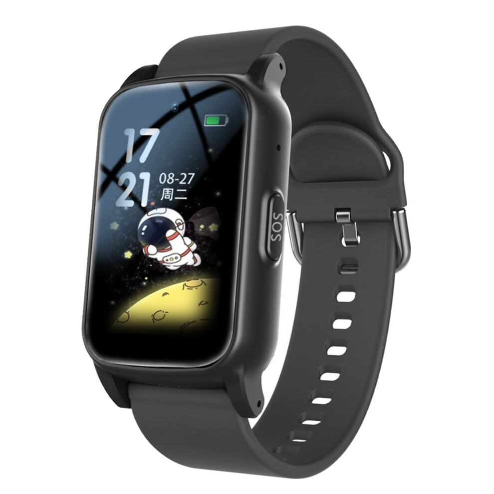 4G Elderly Smart Watch With Gps,Sos,Fall Detection Emergency B Black