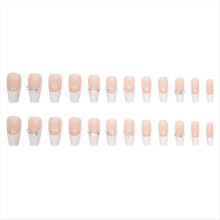 on Nails, Wearable Nail Tips with Diamond Butterfly Heart, Z015