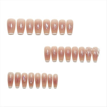 on Nails, Wearable Nail Tips with Diamond Butterfly Heart, Z023