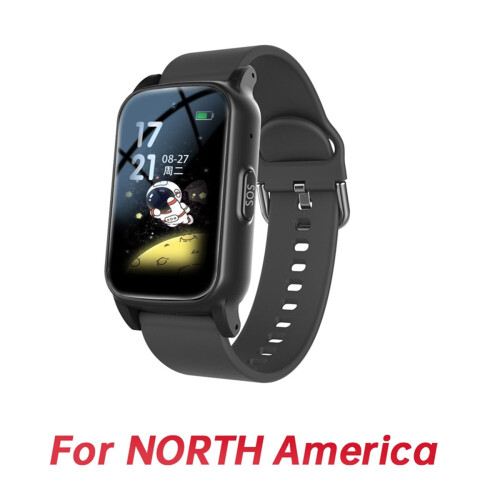 4G Elderly Smart Watch with GPS,SOS,Fall Detection Emergency Black B 1