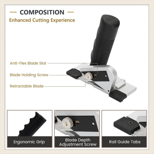 Straight Mat Cutter Handheld Mat Board Cutter with 5 Blades 2