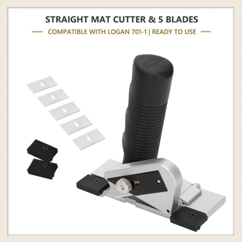 Straight Mat Cutter Handheld Mat Board Cutter with 5 Blades 1