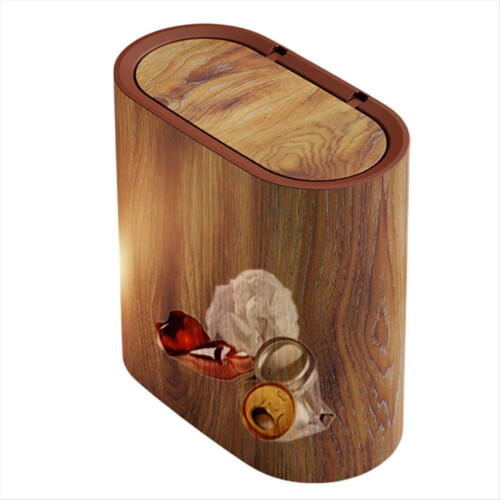 Bathroom Trash Can with Lid,Small Garbage Can,Trash Can Storage Bin 1