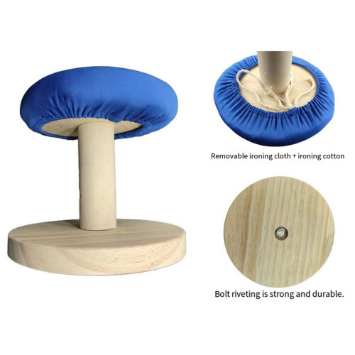 Ironing Board Iron Wooden Clothes Stand Pad 2