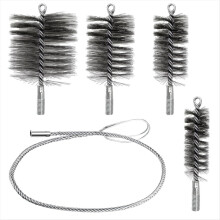 Pack of 5 Stove Pipe Brushes for Pipe Cleaning and Chimney Cleaning