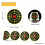200Pcs Self Adhesive Target Sticker 7.6cm Splatter Splash 4