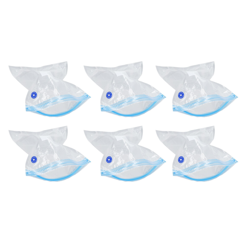 Vacuum Storage Bags 6 Pcs Space Saver Reusable Transparent Sealer 26X34cm 3011356212594