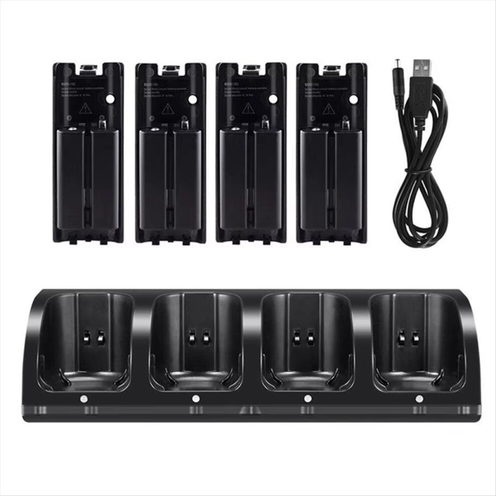 4 Port Charging Stand Dock Station For Game Console Battery Powered Accessories Supplies With Led Indicator,B 4854219205925