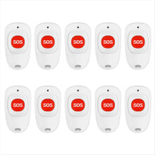 10pcs SOS Call Button Wireless Bell Pager Caregiver Panic Emergency Transmitter for Kids Elderly