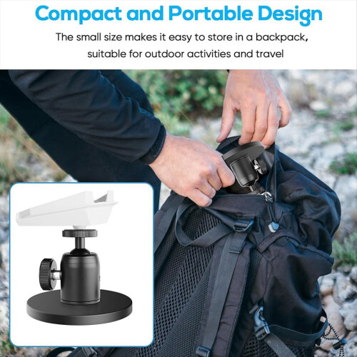 New for Mini 1/4 Nut Base, Adjustable Angle Magnetic Fixed Bracket, Roof Multi Functional Accessories 2