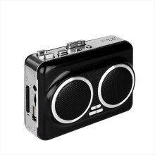 USB Cassette Player Music Tape to MP3 Converter Plug and Play Convertor with Dual Speaker Black