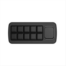 MK10 Multi-Functional AI Voice Control Panel, Onboard 10 X 0.85inch Mechanical LCD Macro Keys and A 2.01inch Secondary B