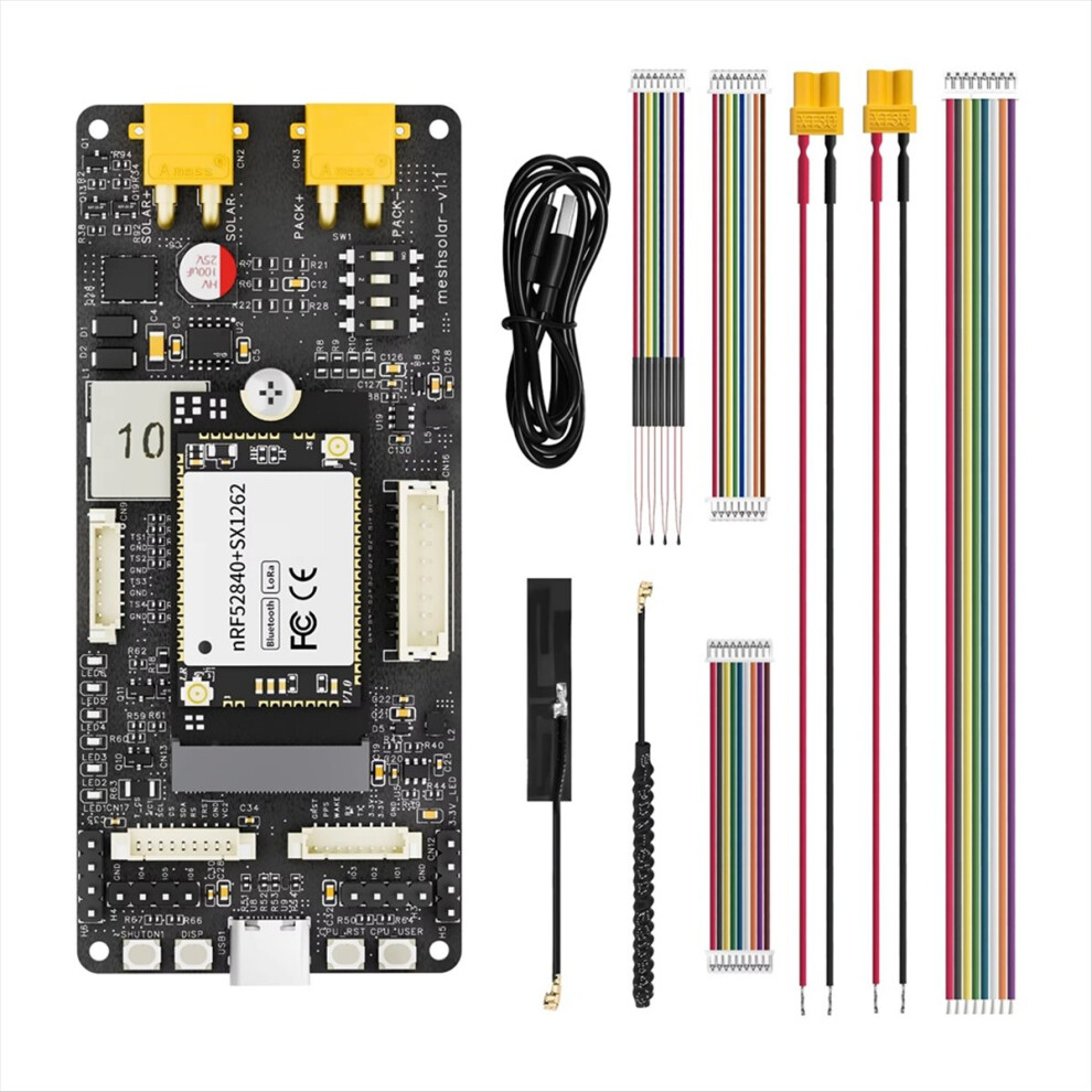 Meshtastic MeshSolar Li-Ion Board 1-4 Cells 18-24V Solar DC/MPPT/USB PD3.0 Charging 10km BLE LoRa NRF52480+SX1262-image-OPC-PMGNWFD-NEW