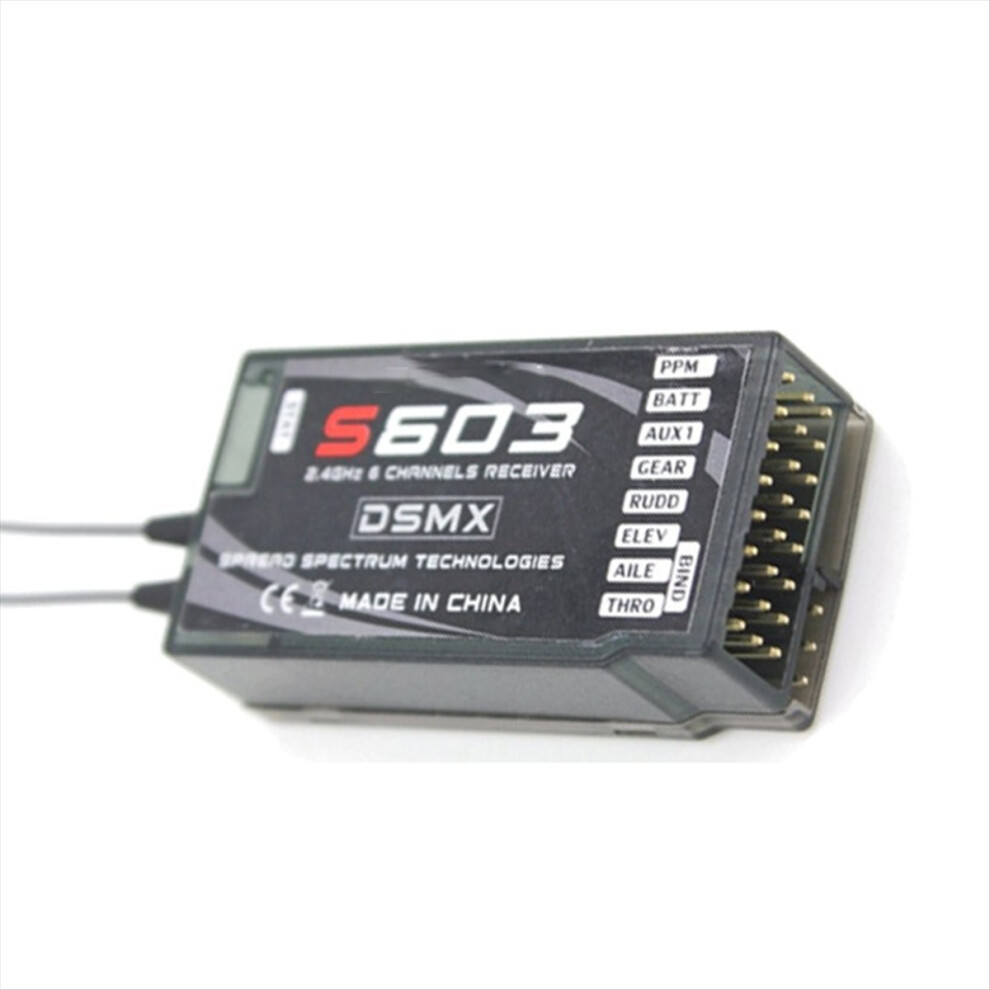 2.4Ghz 6 Channel Mkron Dsm2 S603 Rc Receiver For Model Aircraft Transmitter Dx6i Dx7 Dx8 Jr Dsx7 Dsx9 4854219218604