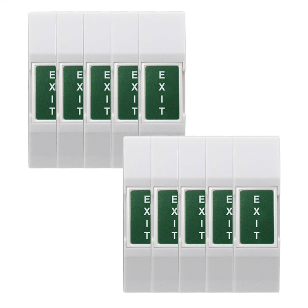 10Pcs Mini Exit Button With Bottom Box English Lable Push Switch Access Control System Com Nc No Output 4854219223769
