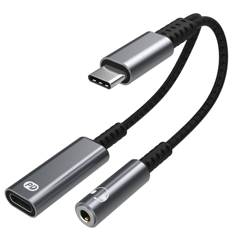 D8 Usb-C To 3.5Mm Headphone And Charger Adapter 2-In-1 60W Fast Charging Usb Type C Auxiliary Jack 4854219227989