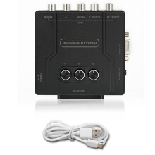 RGBS Scart VGA to YPBPR Converter Color Difference Component Video Adapter for PS1 PS2 Game Console