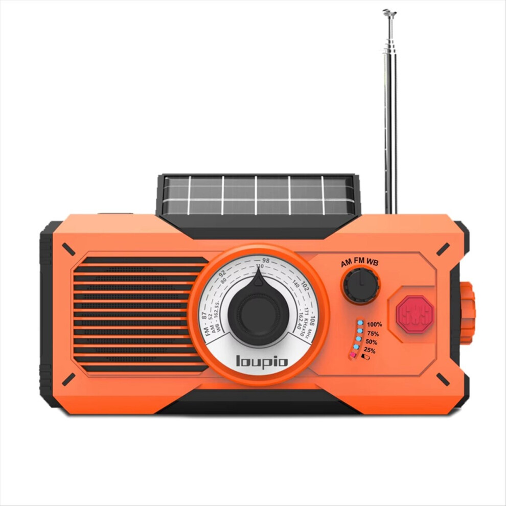 Solar Hand Crank Radio 5000Mah Am/Fm/ Weather With Power Bank Sos Alarm Emergency Flashlight Reading Lamp 4854219230347