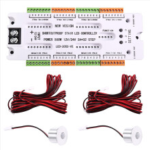 Ladder Night Light 32 Channels LED Motion Sensor Prevent Short Circuit Controller DC12V/24V Stair Dimmer