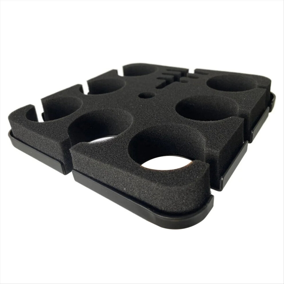Multi Microphone Holder Square Tray Mics With Cable Slots Holds Up To 7 For Organize And Display On Stage 4854219228191