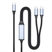 2 in 1 PD 100W USB Type C Cable Fast Charging Charger for 17 Power Splitter