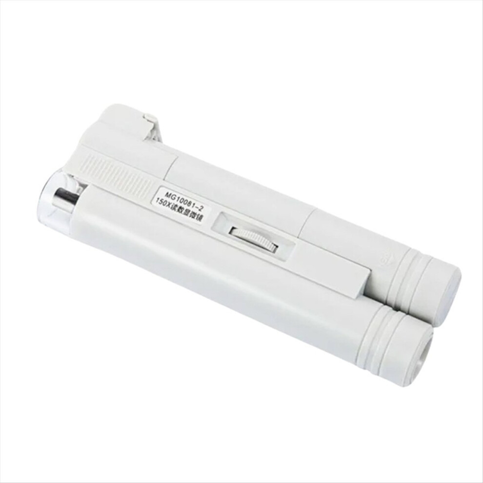 Saudism Pocket Microscope 150X Portable Mini Magnifier Without Scale Reading Foldable Magnifying Loupe With Led Illuminate