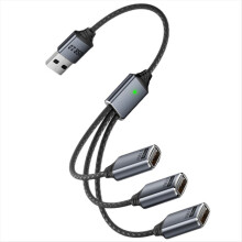 Splitter Cable OTG USB HUB 2.0 Male to Female Extension Cord Data Charger Adapter for Phone Printer Flash