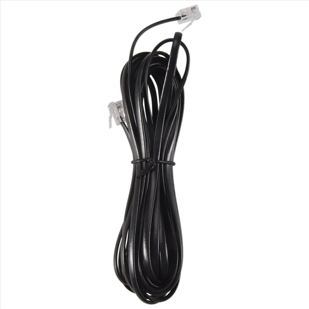 Rj11 6P4c Telephone Cable Cord Adsl Modem 5 Meters Black 4853013921789