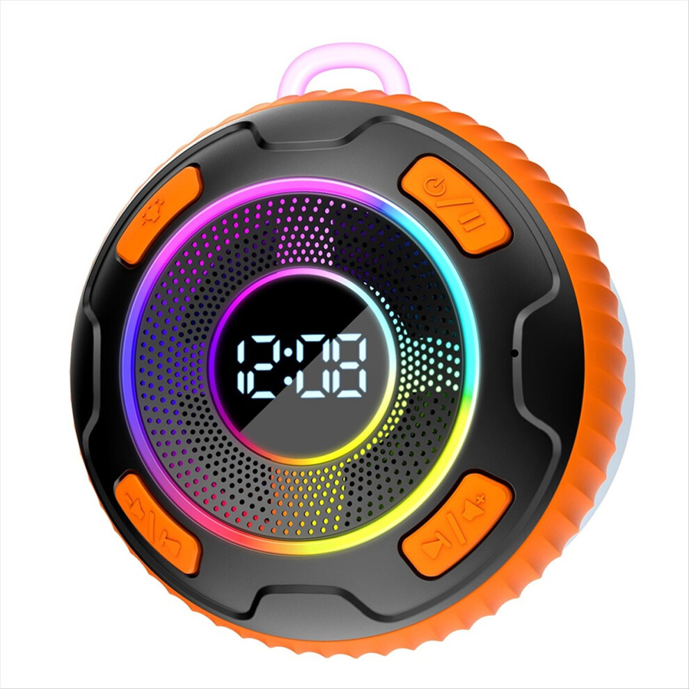Wireless Speaker S5 Ipx7 Waterproof Enc Speakers Built-In Mic 10 Hours Bluetooth Shower Subwoofer Orange 4854219253896