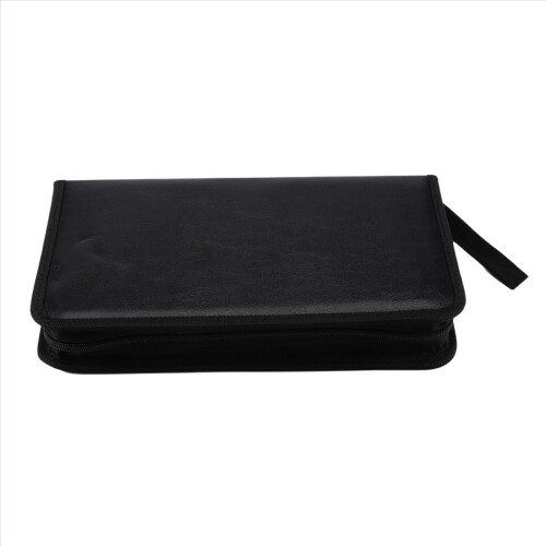 80 VCD DVD CD Faux Leather Case Storage Holder Organizer Black 2