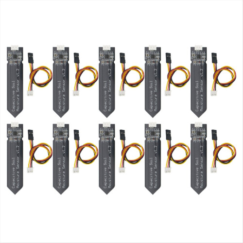 10PCS Capacitive Soil Moisture Sensor Module Corrosion Resistant 3.3-5.5V for Detection Garden Watering