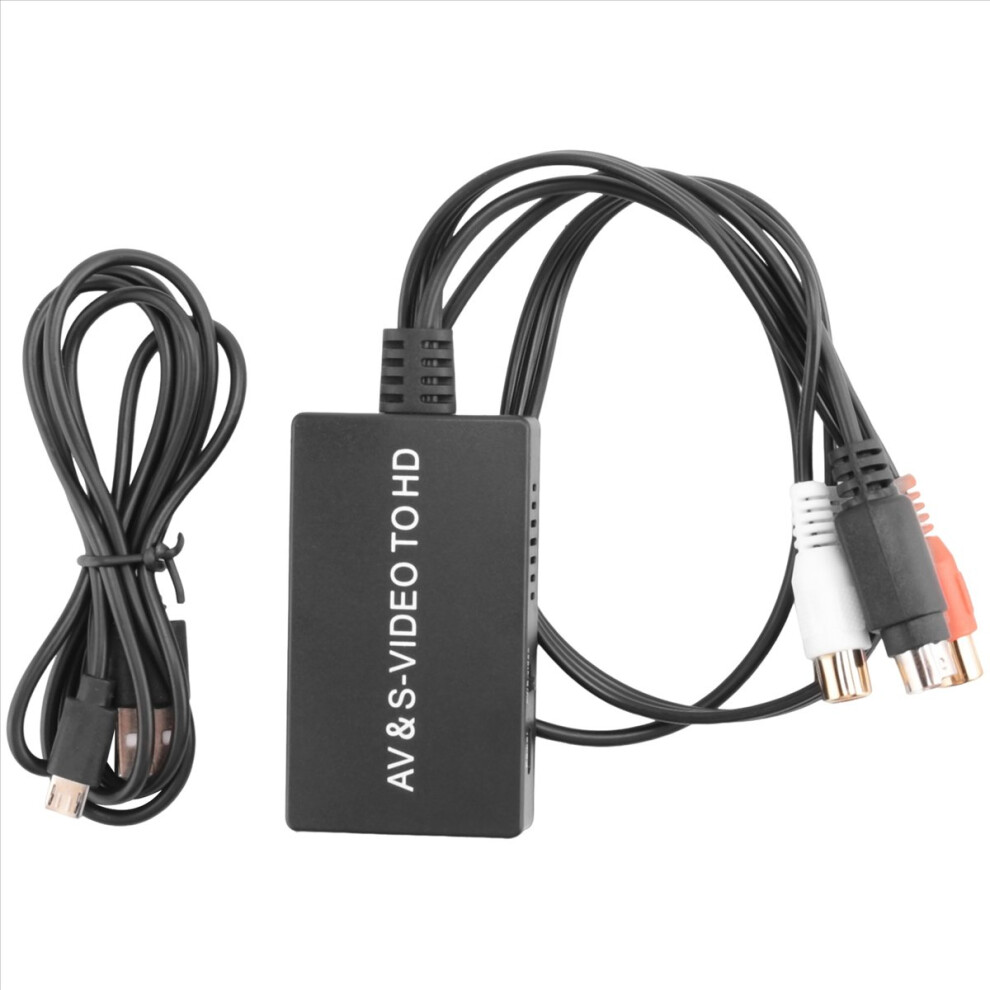 Svideo To Converter S-Video And 3Rca Cvbs Composite Audio Video Support 1080P 720P 4853013934956