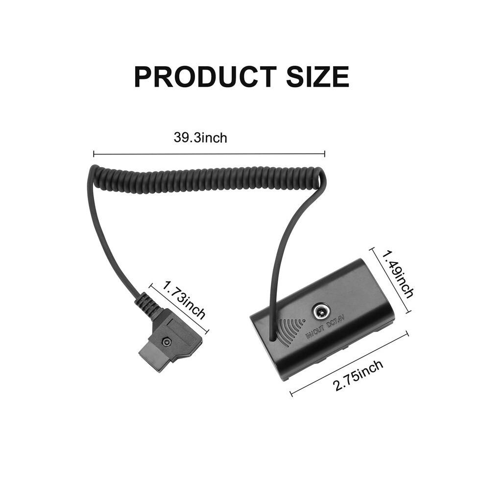 Power Adapter Cable For D-Tap Connector To Np-F Dummy Battery Np F550 F570 F770 F970 4853013934703