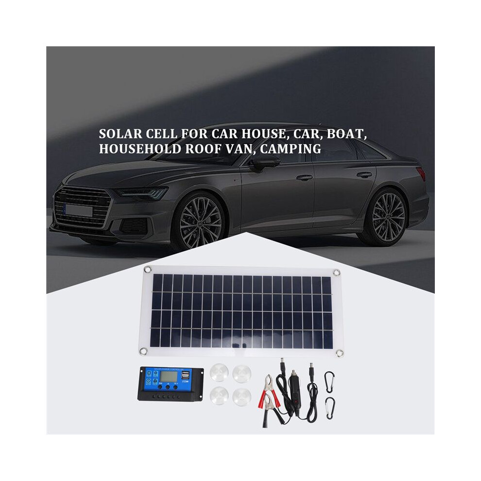 10W Flexible Solar Panel Cells for Car RV Boat Home Roof Van Camping Battery, 50A Controller Module-image-OPC-PMGP8FF-NEW