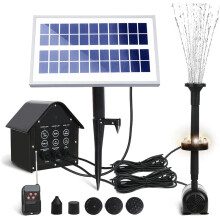Fountain Pump Solar 5 LED Lights 3.6W Water Flow 200L/H with Style for Pool