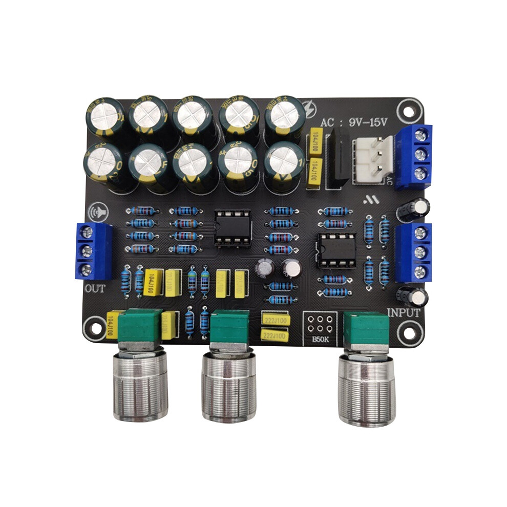 Dual Ne5532 Replaceable Tone Preamp Board Audio Treble Adjustment Equalizer Preamplifier Control 4853013946508