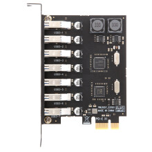 USB 3.0 PCI-E Expansion Card Adapter 7 Ports Hub External Controller Extender PCI Express for Desktop