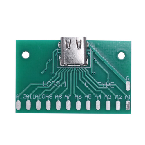 Diy 24Pin Usb-C Usb 3.1 Type C Female Socket Connector Smt With Pc Board 1