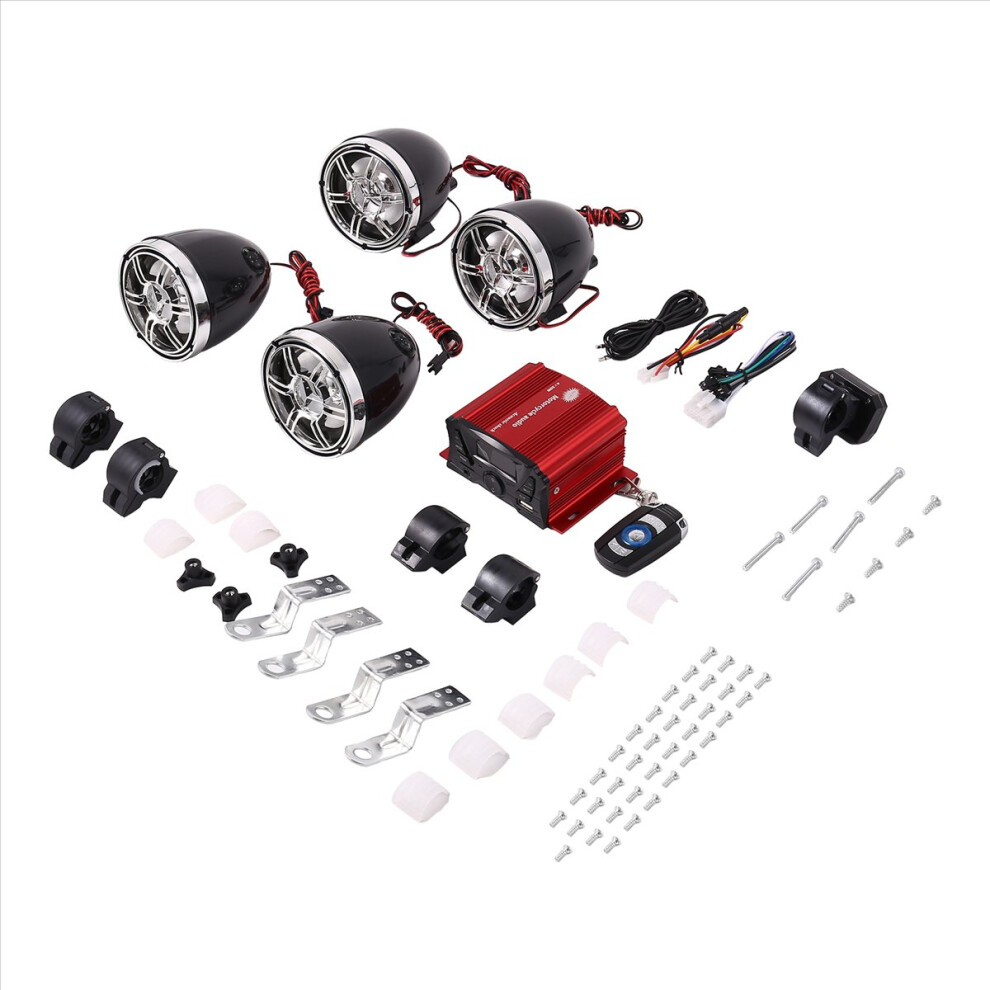 3 Inch Motorcycle Waterproof Bluetooth Speakers 4 Channel Amplifier Mp3 Audio Stereo Amp System 4853013947963