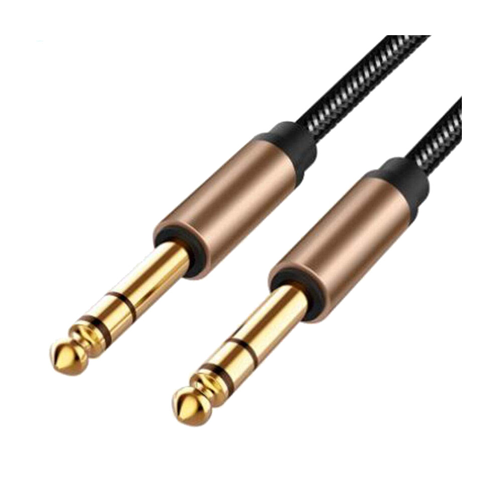 6.5Mm Jack Audio Cable Braided For Guitar Mixer Amplifier 1.8M Cord Male To Aux 4853013947017
