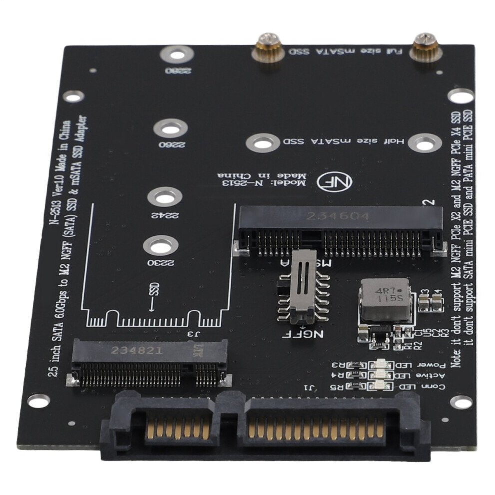 M.2 Ngff Msata Ssd To 2.5Inch 3.0 Adapter 2 In 1 Converter Card For Pc Laptop Saudism