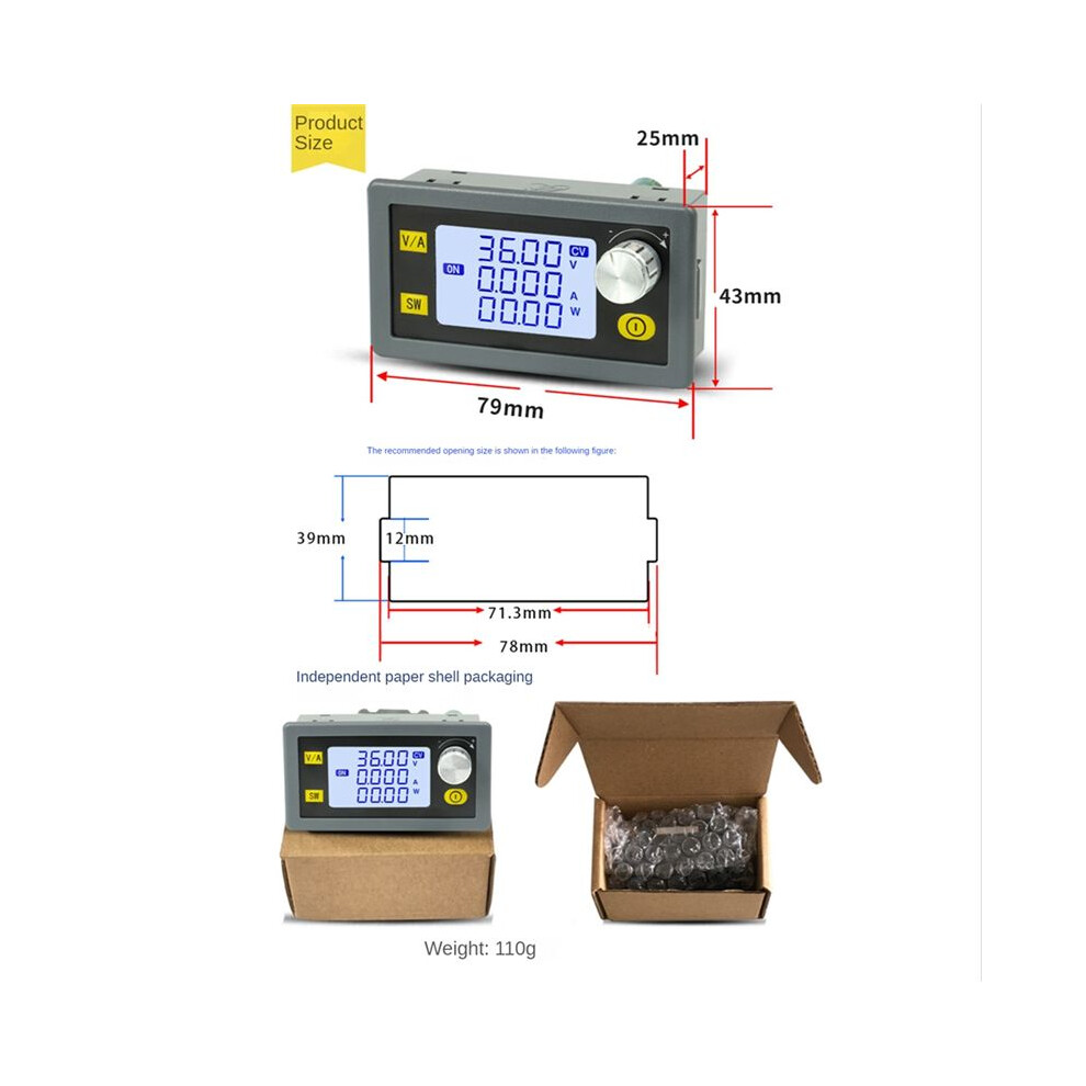 5A 80W Dc Buck Boost Converter Cc Cv 0.5-30V 5V 6V 12V 24V Power Module Adjustable Regulated Laboratory Supply 4853013957788
