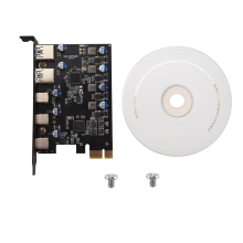 PCIe Expansion Card to 5 Port (3X USB C,2X 3.0-A ) PCI Express for 10/8/7 and OS 10.8.2