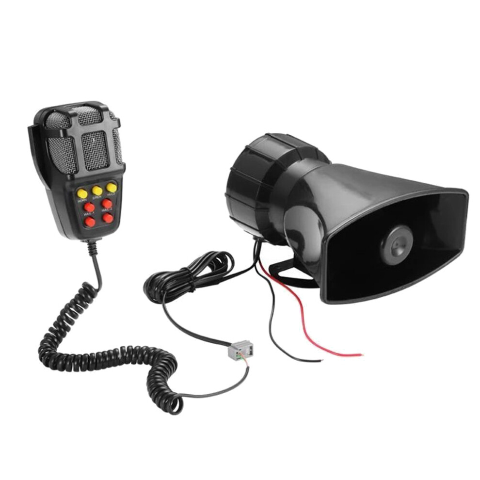 Car Warning Alarm Truck 7-Sound Loud Loudspeaker 12V Siren Air Horn Police Firemen 110Db 4853013966490