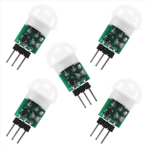 AM312 PIR Sensor,5 Pack Motion Sensor Outdoor Mini Pyroelectric Infrared Human IR Module Body 2