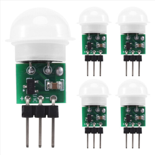 AM312 PIR Sensor,5 Pack Motion Sensor Outdoor Mini Pyroelectric Infrared Human IR Module Body 1